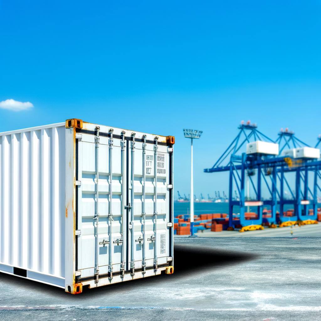 white logistics container